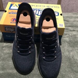 Skechers Dark Blue Slip-On Shoes